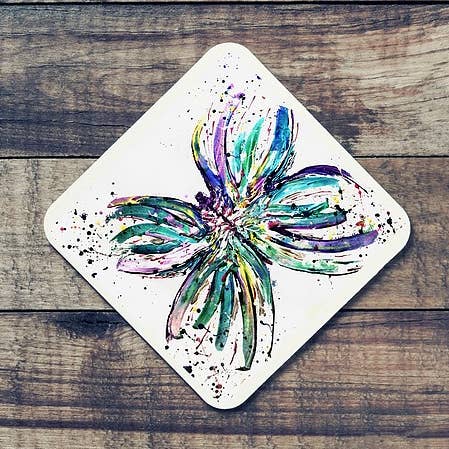 Animal Aura - Coaster - Butterfly Bright for engroshandel hos H'Art and Design