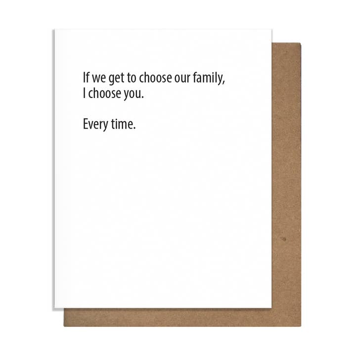 Pretty Alright Goods - Wholesale Friendship Card - Choose You - Friendship Card