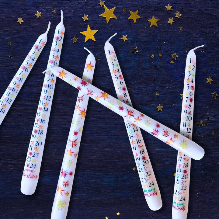 Designs by Michaela - Wholesale Tapered Candle/Candlestick - Advent Candle, Christmas Taper Candles, Religious Decor