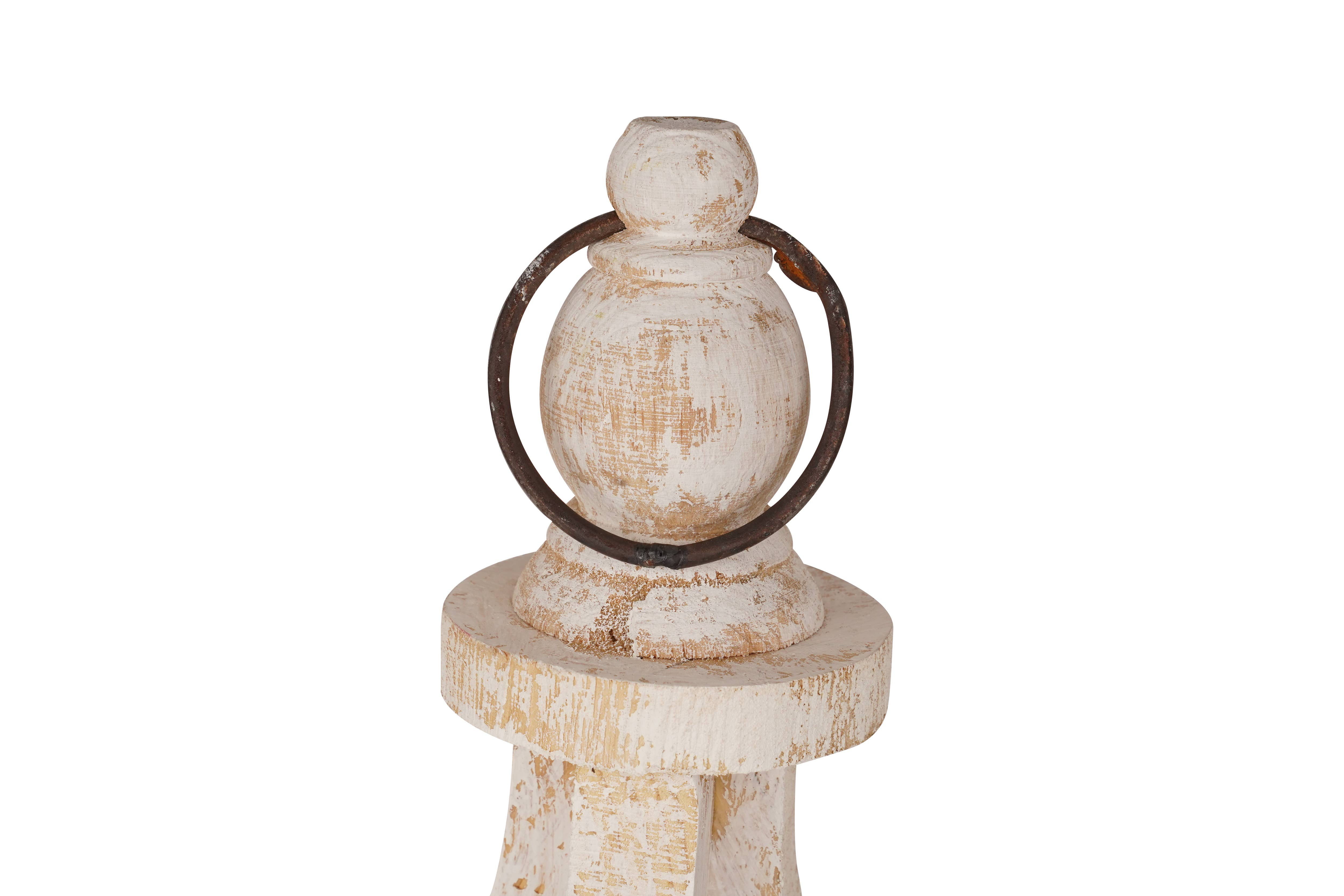 My Amigos Imports - Wholesale Lantern - Winston Rustic Farmhouse Hanging Wood Lantern-13x24-White3