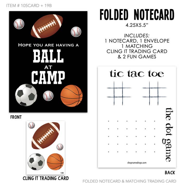FOLDED NOTECARD + TC CLING 105 for wholesale by Namedrops