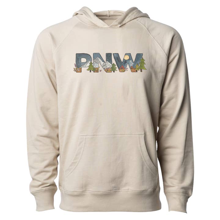 PNW Unisex Terry Lightweight Hoodie for wholesale by Sticker Girl, formerly KPB Apparel