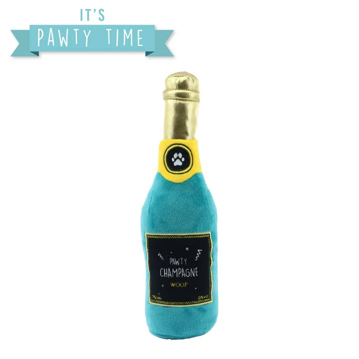 Pawty Time Champagne Dog Toy for wholesale by Ancol Pet Products Ltd
