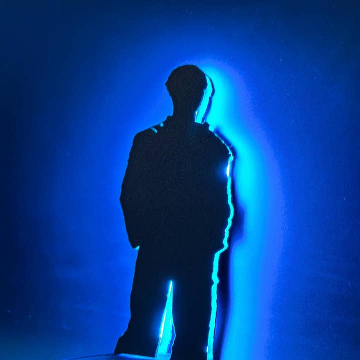 <3 Studio - Wholesale Accent/Desk Lamp - Bang Chan LED Silhouette Lamp: Color-Changing K-Pop Decor, Stray Kids Room Light, Fan Gift5