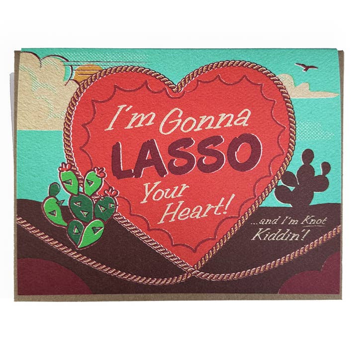 Valentine's Day Card - Lasso Your Heart for wholesale by Bryan Spear Studio