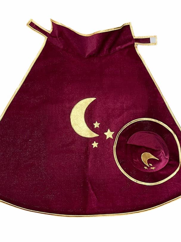 Ratatam! - Vente Déguisement – enfant - Set de deguisements magicien bordeaux cape+chapeau+ baguette1