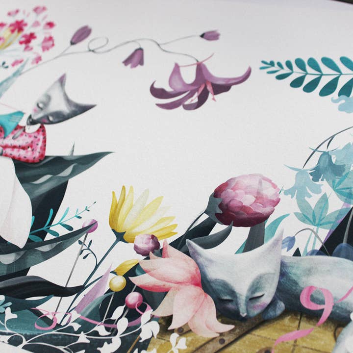 Estampado de gato de costura para venta al por mayor de Miss Ella