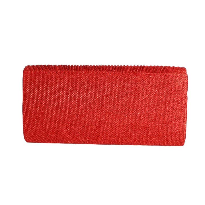 Clutch Red Ruched Evening Bag for Women for wholesale on Faire3