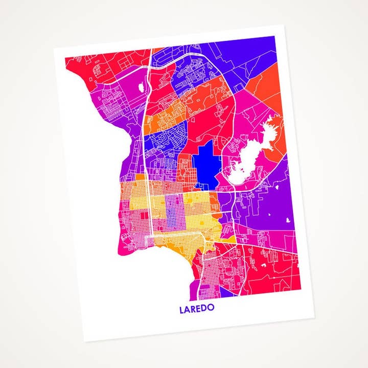 Juanitas Laredo kaart afdrukken voor wholesale door Juanita's Adventures