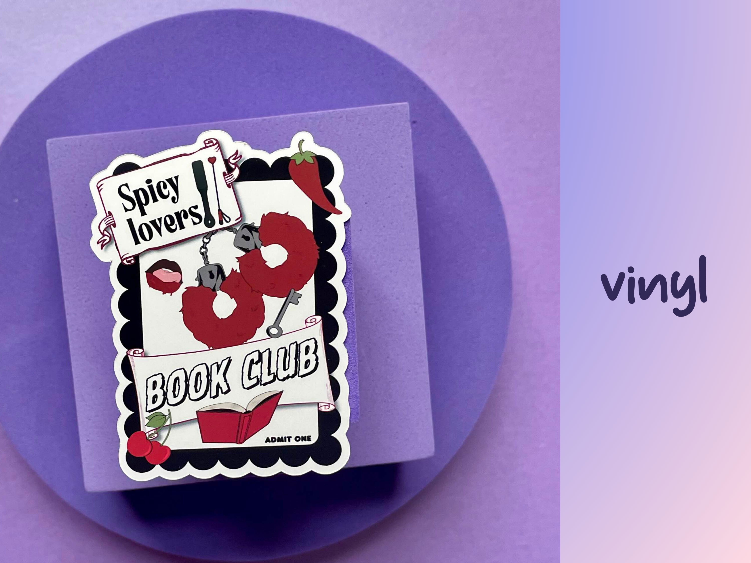 Motleyboo - Wholesale Sticker - Smut book lovers club die cut , kindle and laptop sticker0