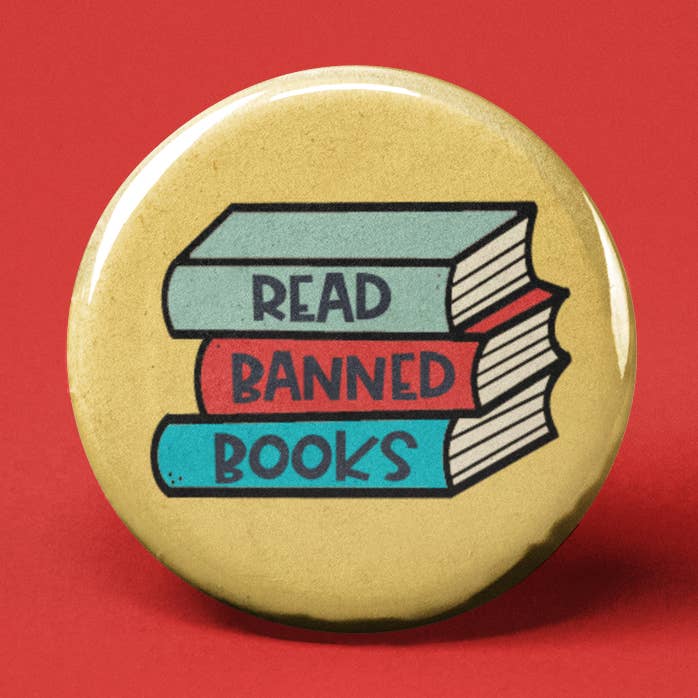 Botón Pinback Leer libros prohibidos para venta al por mayor de The Pin Pal Club