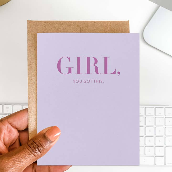 Girl, You Got This Motivation Greeting Card for wholesale by Blú Rose