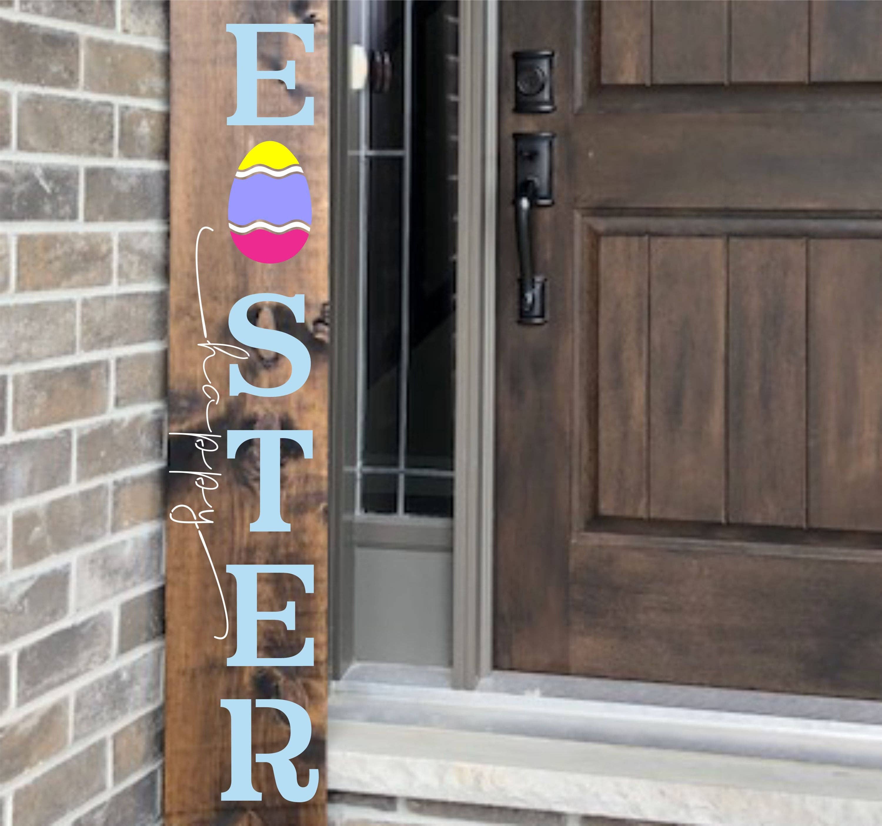 Barn Star Painting - Wholesale Stencil/Craft Die - Happy Easter Porch Stencil For Wood Sign - Reuseable Stencil - Vertical - 10" x 50"3