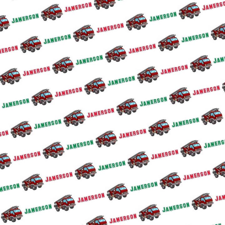 Potter's Printing - Wholesale Tissue Paper - Personalized Fire Truck Tissue Paper