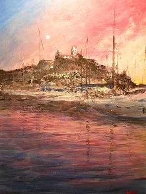 Ibiza Old Town At Sunset for wholesale by Lizzy Forrester Fine Art