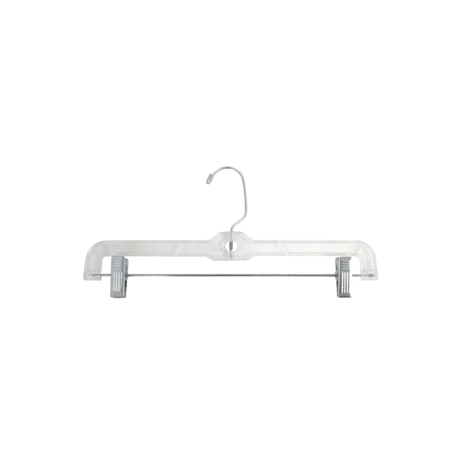 Suburban Sales - Wholesale Clothes Hangers - Push Clip Bottom Hanger - Plastic and Metal Hook (100 count)8