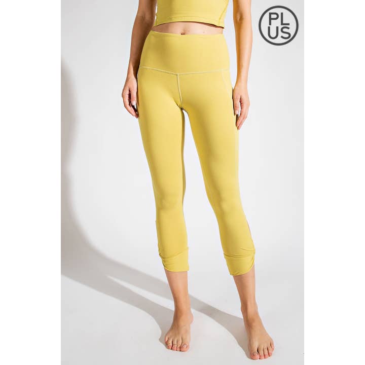 Rae Mode - Wholesale Athletic/Lounge Leggings - Women's - PLUS SIZE CAPRI KEYHOLE YOGA LEGGINGS14