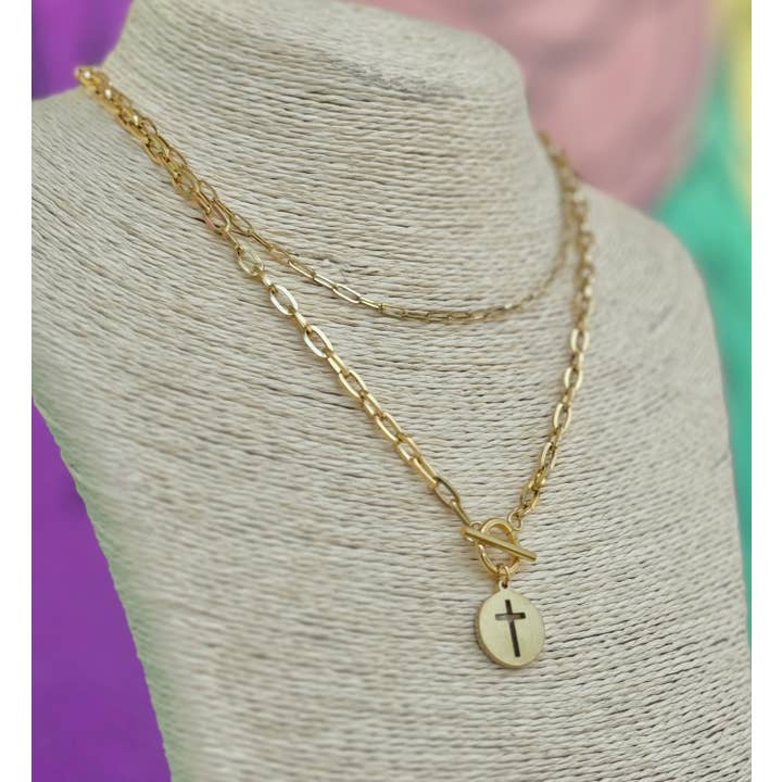 Briano Wholesale - Wholesale Pendant/Charm Necklace - Stainless Steel Toggle Cross Necklace2