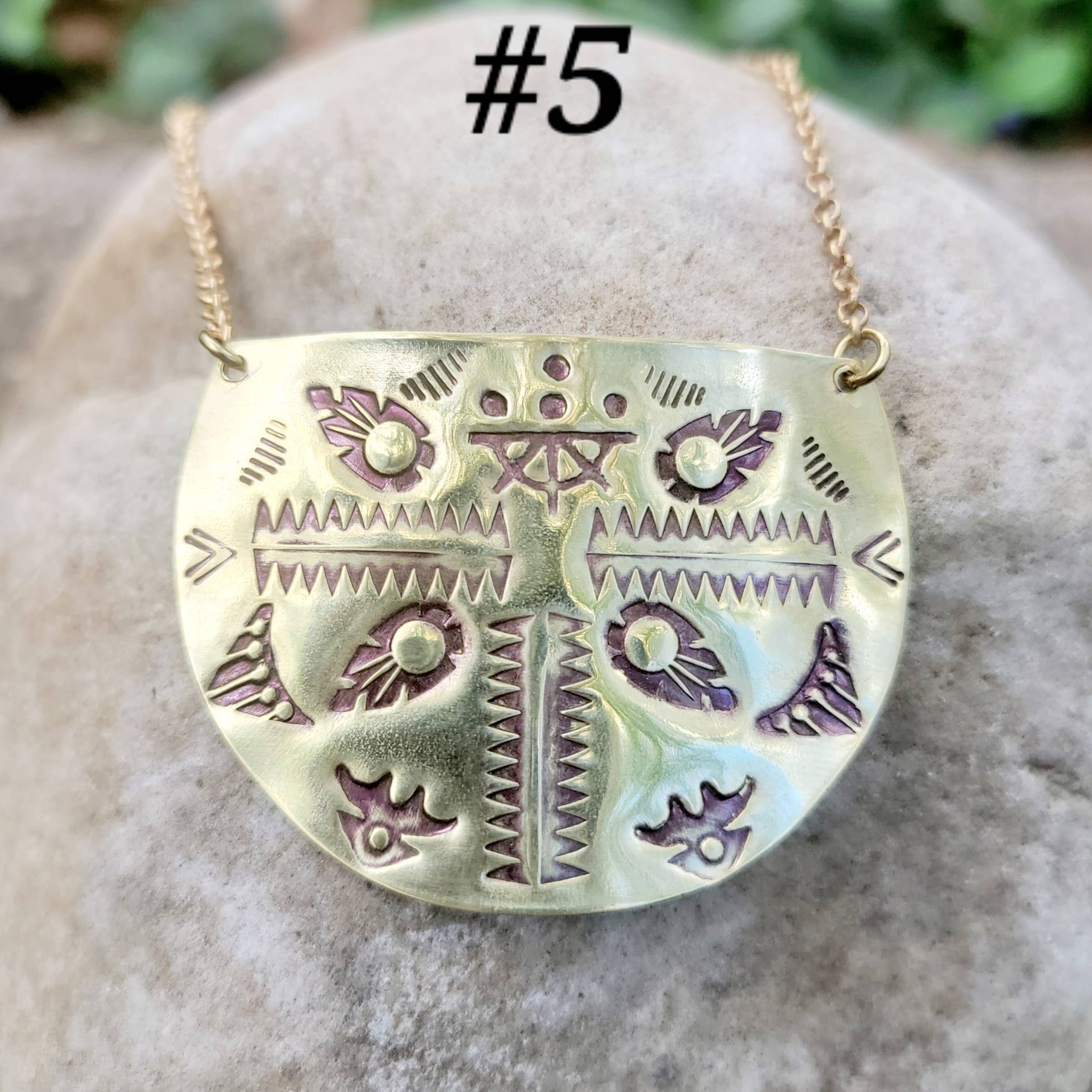 Verdilune – Engroshandel Halskæde med vedhæng – Mandala stemplet messing halskæde7