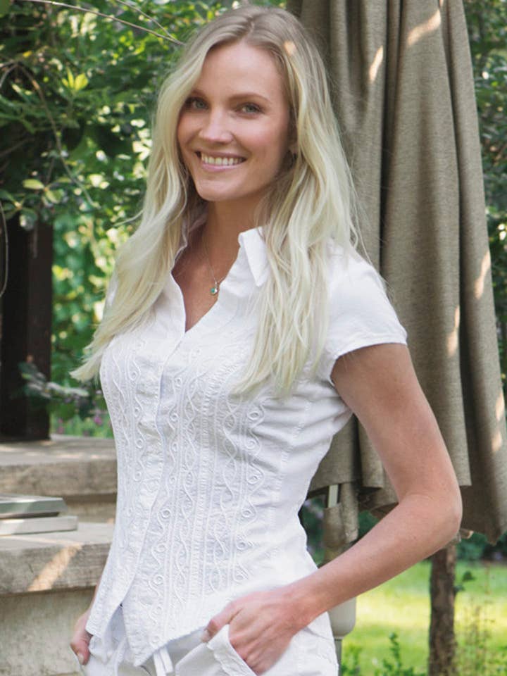 Top Alicia in cotone per la vendita all'ingrosso da parte di Gretty Zueger