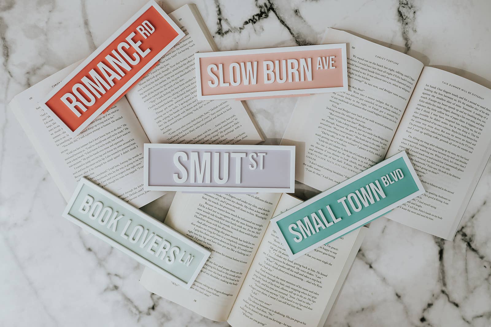 The Bookish Bird Co. - Wholesale Sign - Small Town Blvd Acrylic Shelf Sign w/ Stand2