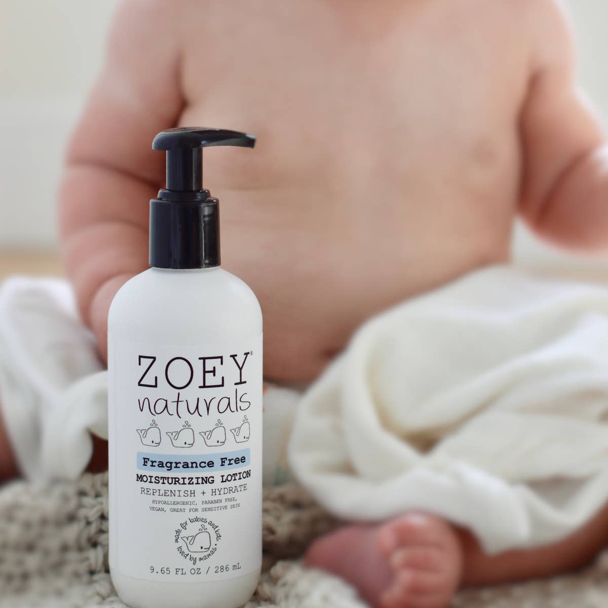 Zoey Naturals - Wholesale Body Cream/Lotion - Baby - Fragrance Free Moisturizing Lotion - 9.65oz6