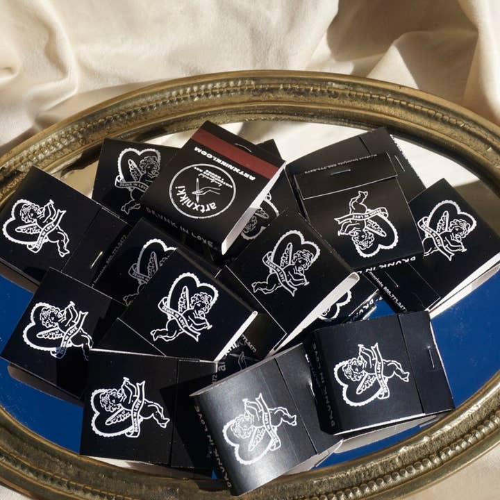 artxnikki - Wholesale Matches - “Drunk In Love” Cupid Champagne Matchbook