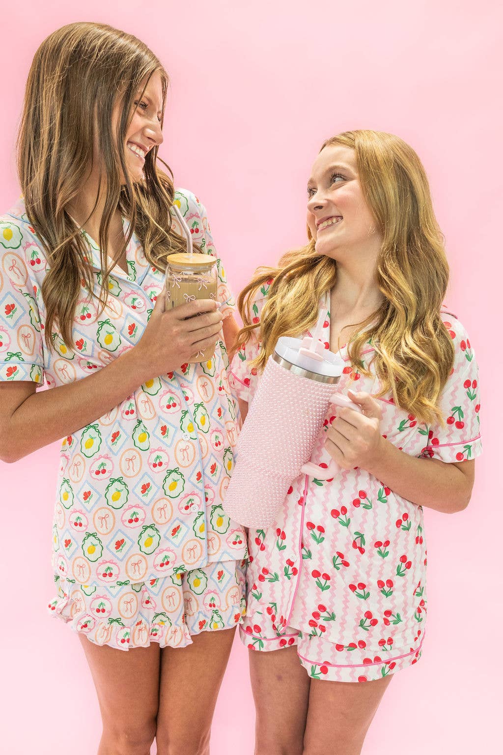 Rock Paper Scissors - Wholesale Sleepwear Set - Women's - Fruit Cocktail Ruffle Hem Shorts Pajama Set5