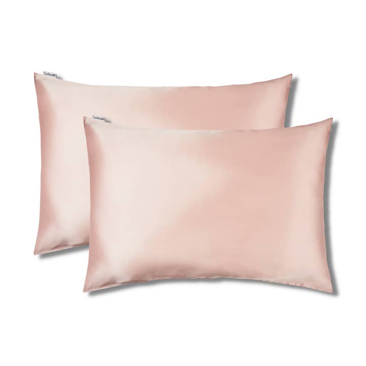 Par de Almofada 100% Seda Zippered Par Dusty Rosa por atacado de Coverluxesilk