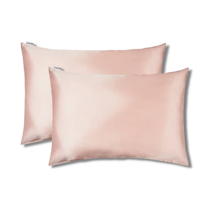100% Silk Zippered Pillowcase Pair Dusty Pink for wholesale by Coverluxesilk