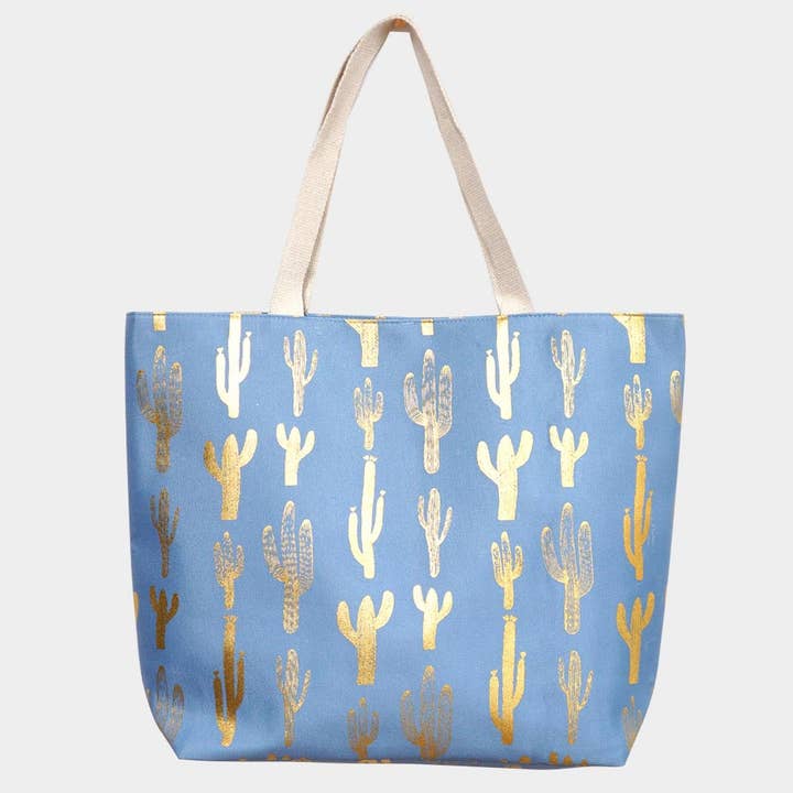 Sensibling Corp. - Wholesale Beach Bag - Cactus Foil Beach Bag