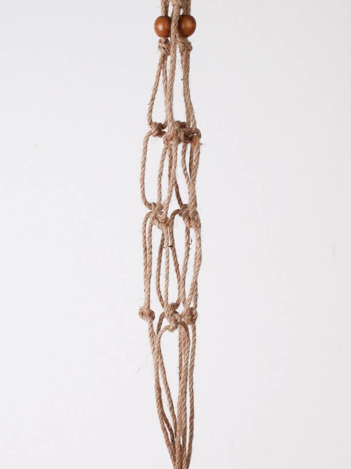 42" Natural Jute Hanger for wholesale by Primitive Planters
