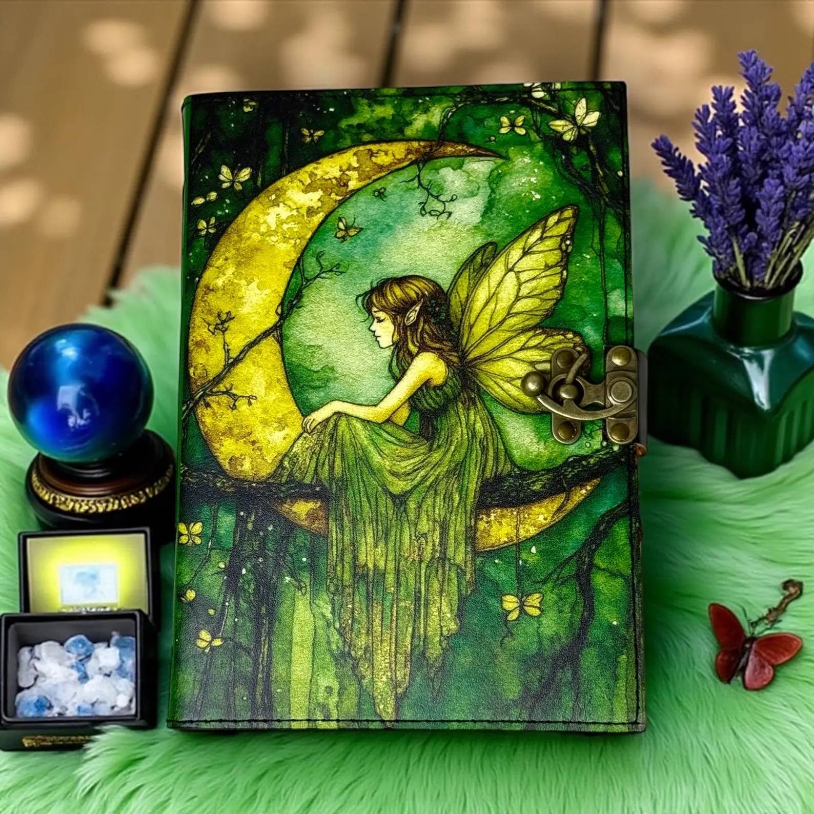 MNM HANDICRAFTS - Vendita all'ingrosso Diari/agende - Diario in Pelle delle Fate – Grimorio Fatto a Mano Libro delle Ombre