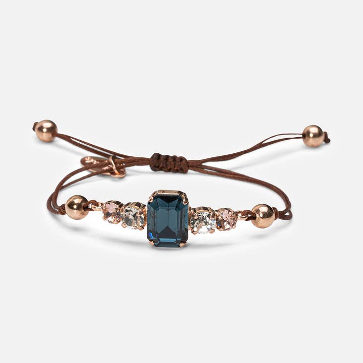 Dromenvanger Touw Armband - Koninklijk Blauwe Kristal voor wholesale door Coravana Jewelry