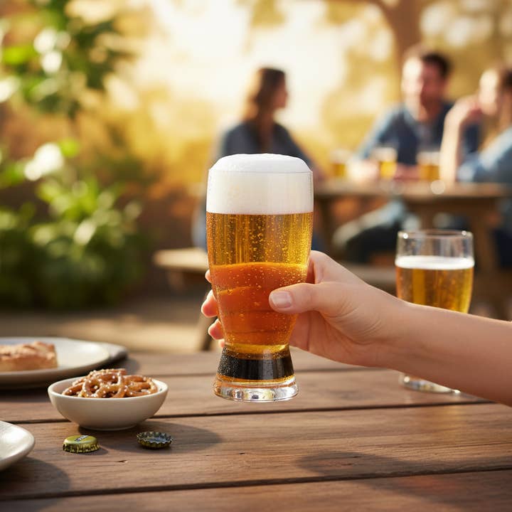 Kadra Kitchenware - Wholesale Beer Glass/Mug - European Made 20oz Color Bottom Beer Glass1