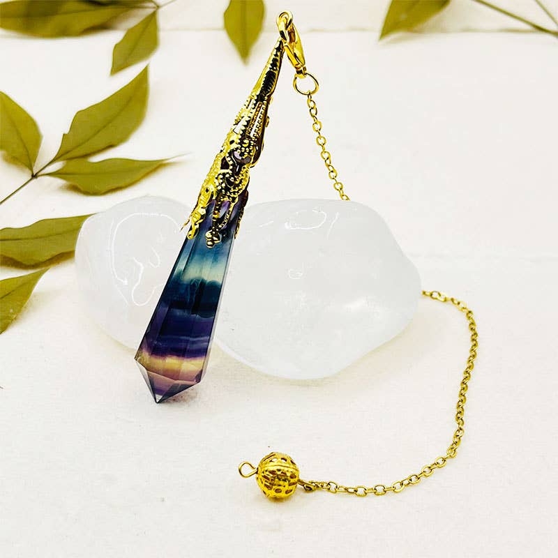 GemMeet – Großhandel Spiritueller Stein/Kristall – Fluorit-Pendulum zur Angstlinderung12