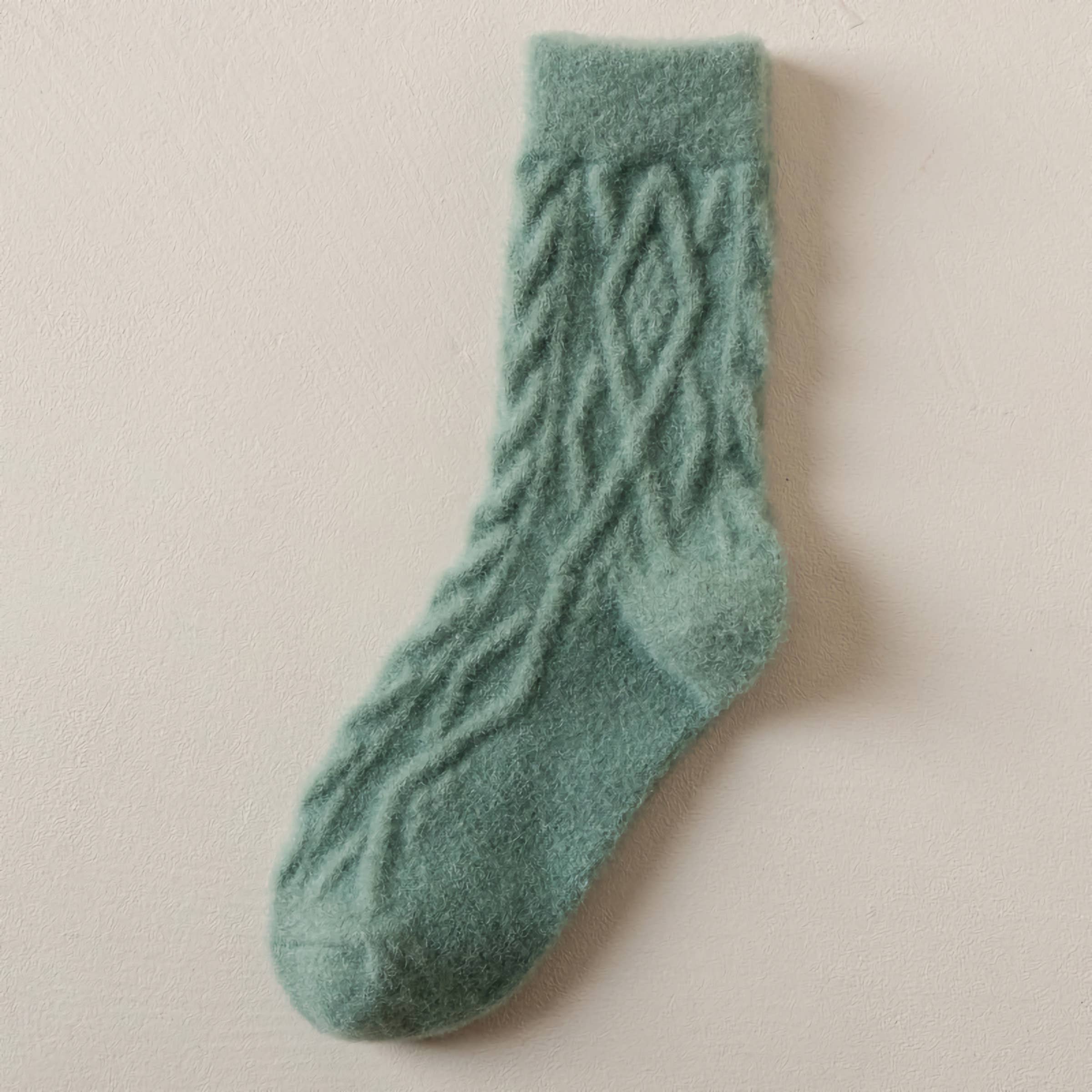 Happy Knits - Wholesale Socks - Women's - Women's Winter Wool Socks - Thick Cable Knit Warm Socks4