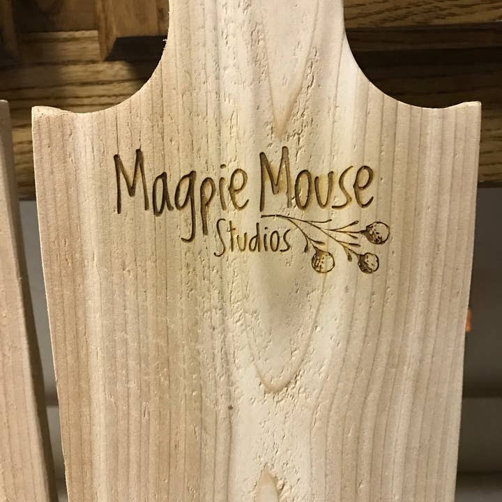 Add A Laser Engraved Logo To Your Display! for wholesale by Gifted Shop Works, LLC