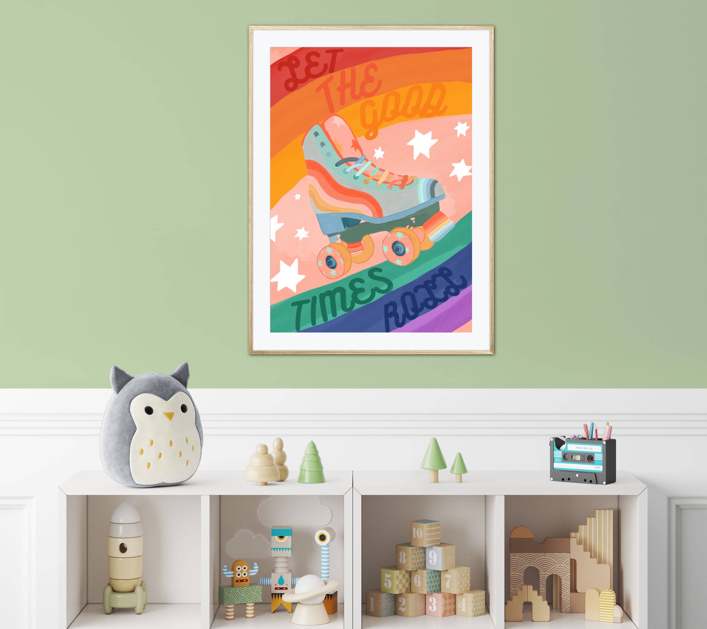 Kate Fox Design – wholesale Art print – Kids & baby – Good Times,  Children’s Room, Bright and Colourful, Fun Art2