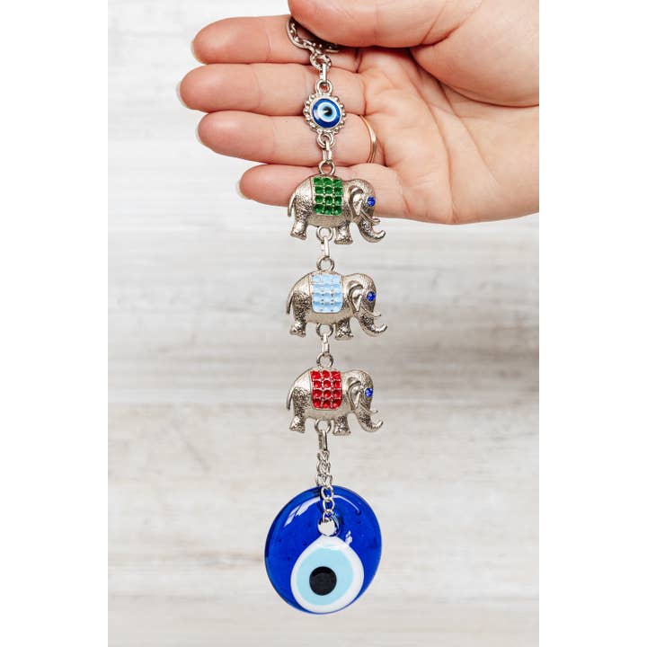 Handmade Evil Eye Wall Decorations Elephant for wholesale by CRETE TRADING INC