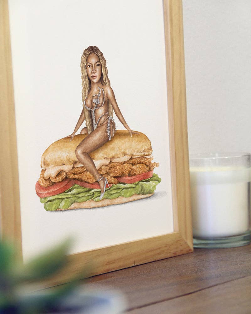 Celebs on Sandwiches - Wholesale Art Print - Beyonce - Renaissance - Watercolor Print3