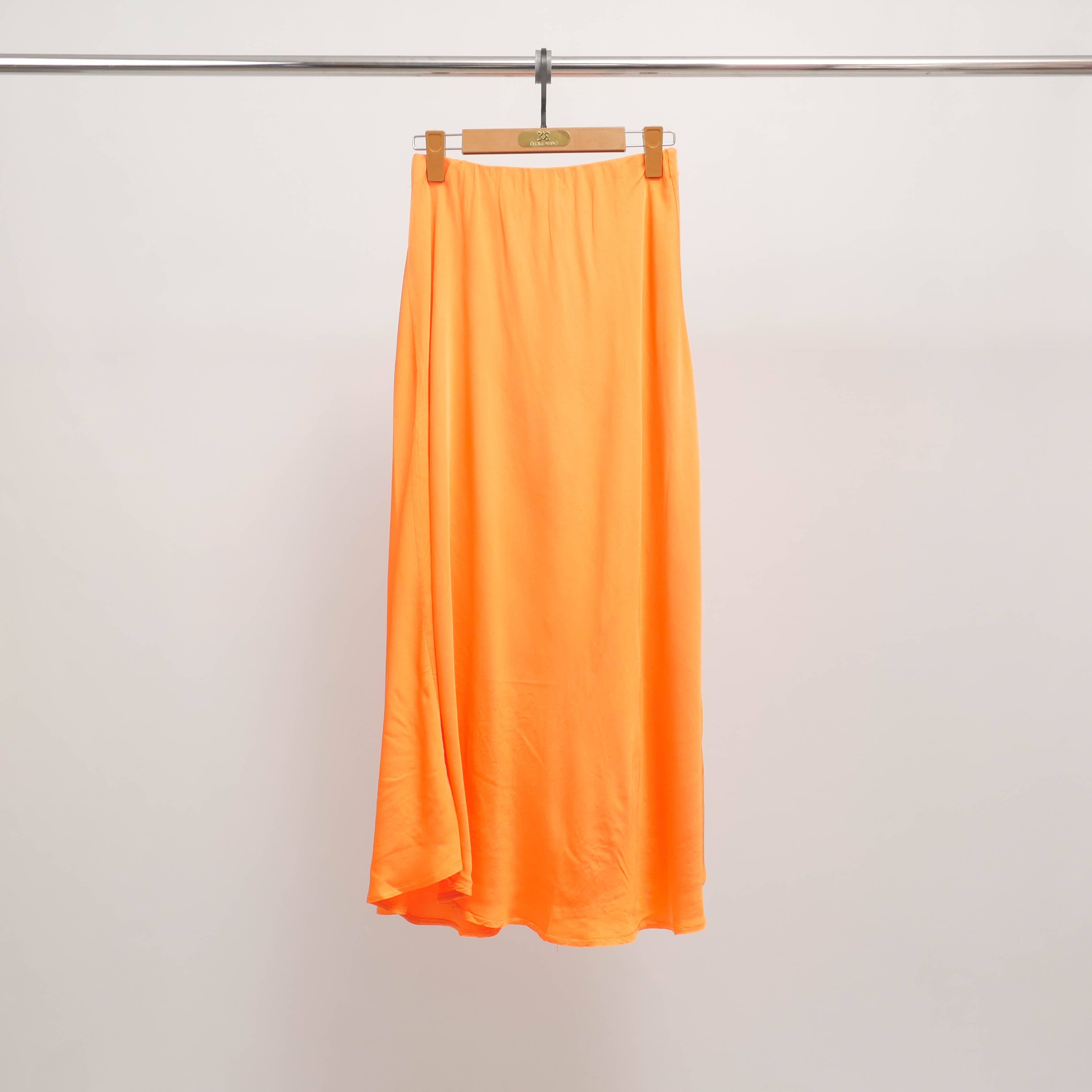 Cecile Wang - Vente Jupe – femme - Jupe midi satinée taille élastique KD6651VS-24