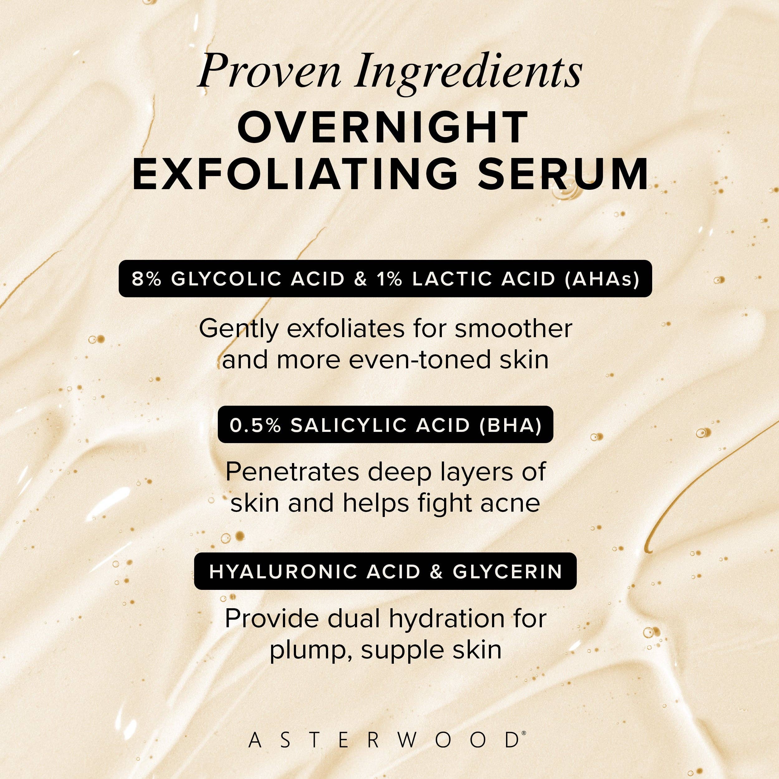 Asterwood - Wholesale Facial Serum/Concentrate - Overnight Exfoliating Serum3