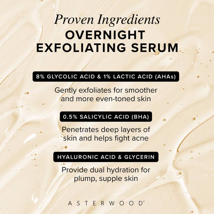 Asterwood - Wholesale Facial Serum/Concentrate - Overnight Exfoliating Serum3