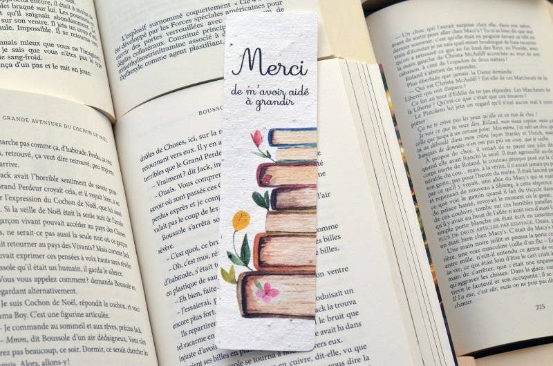 Carte À Pousser - Wholesale Plant Seeds - Plantable Bookmark Thank You For Helping Me Grow Books0