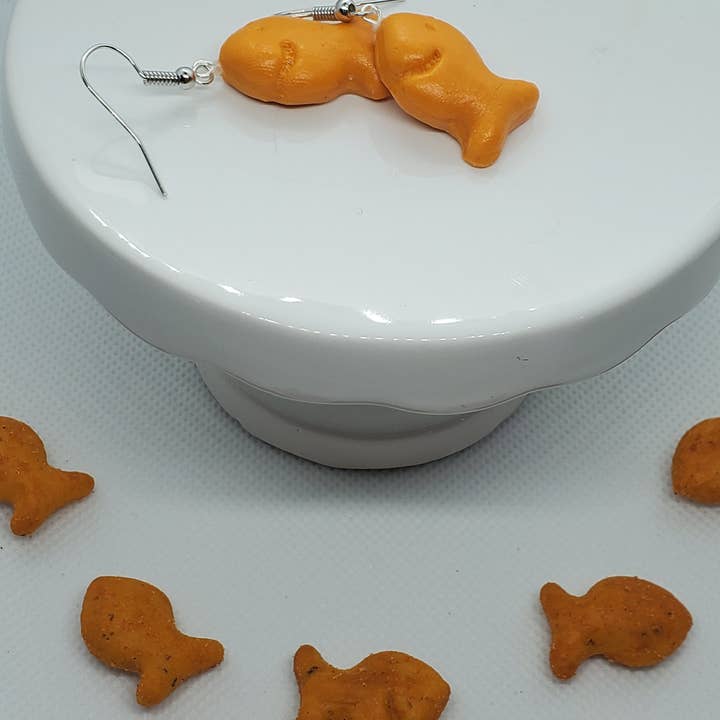 REMOVED BRAND - Wholesale Dangle Earrings - Goldfish Earrings, Fish Earrings, Snack Earrings2