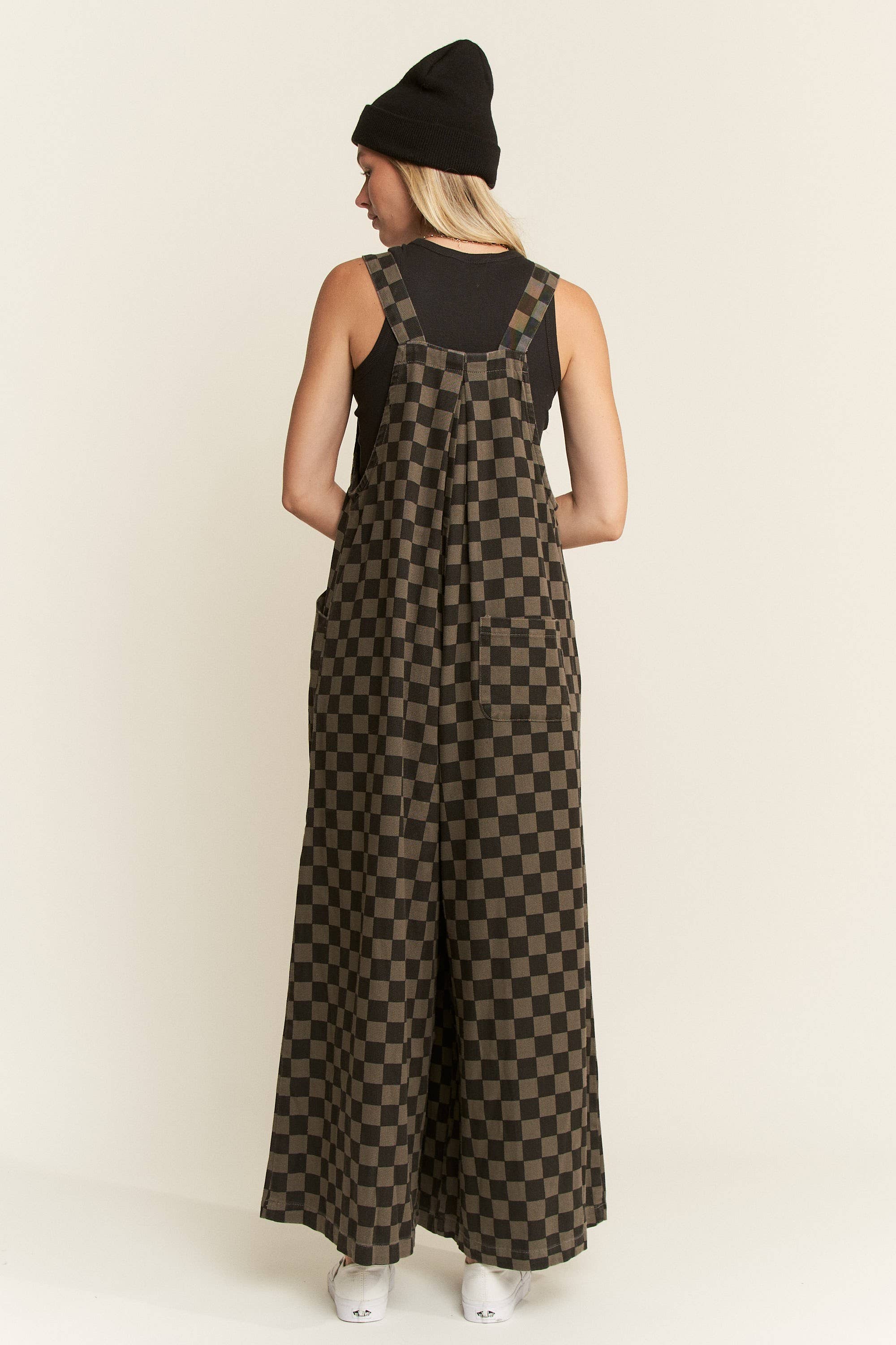 42POPS – wholesale Overaller - Dam – ..1010 Rutig Denim Vida Ben Hängselbyxor SI-286383