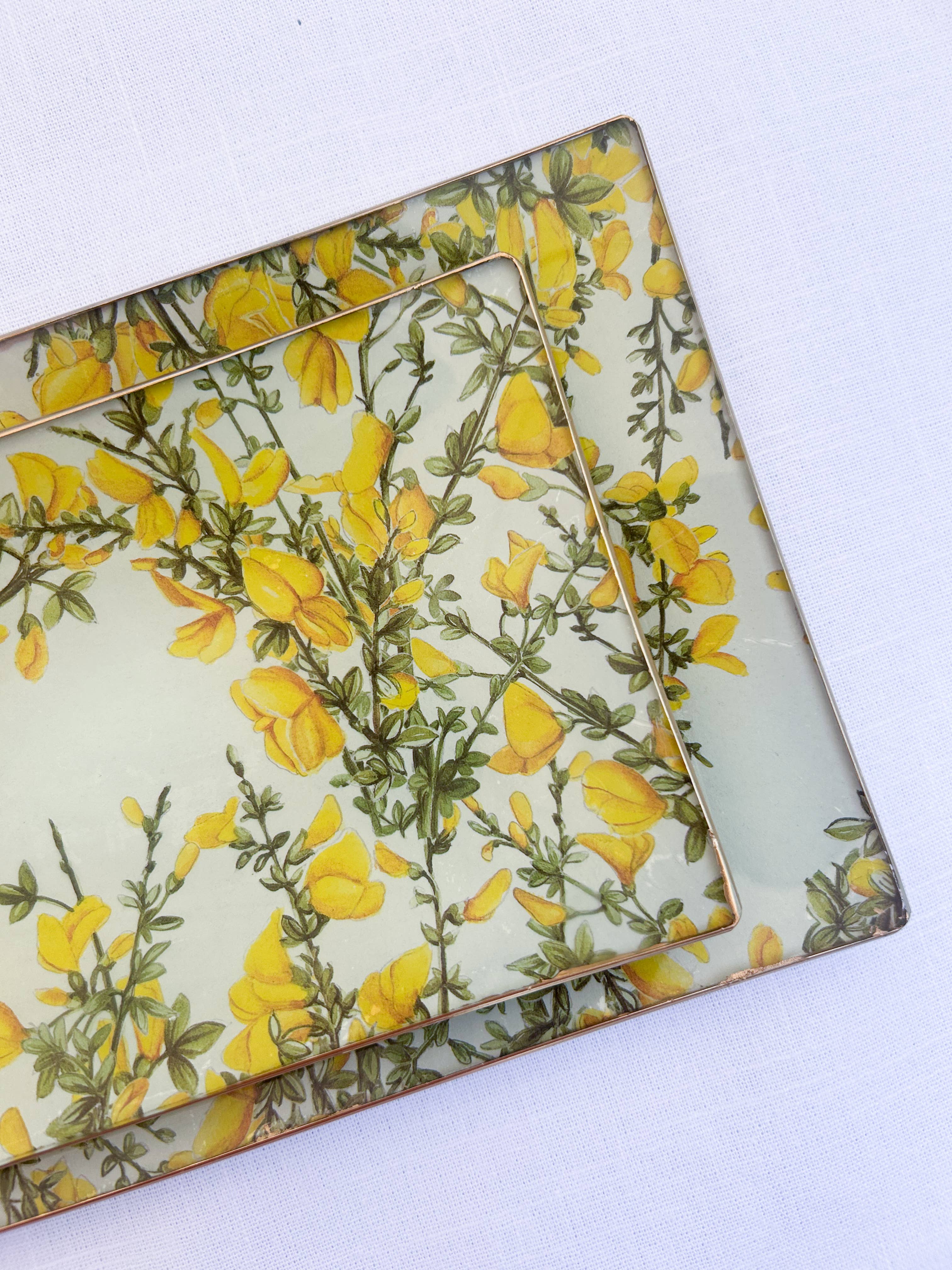 Biccara - Wholesale Decorative Tray - Ginestra Rectangular Glass Plates – Decoupage Collection1