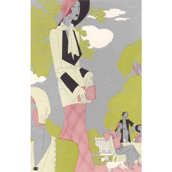 Found Image Press - Wholesale Art Print - Art Print FN-634 Stylish Woman at Restaurant