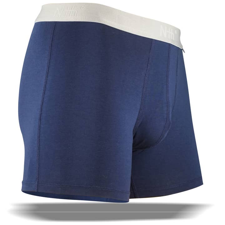 Jurk blauwe boxershort van Pima katoen voor wholesale door Nth Degree Underwear